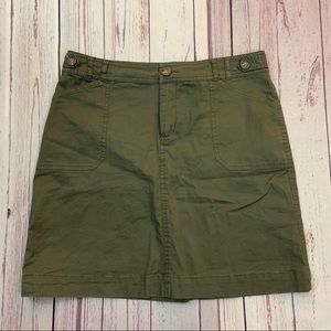 Per Se Olive Green Cotton Skirt